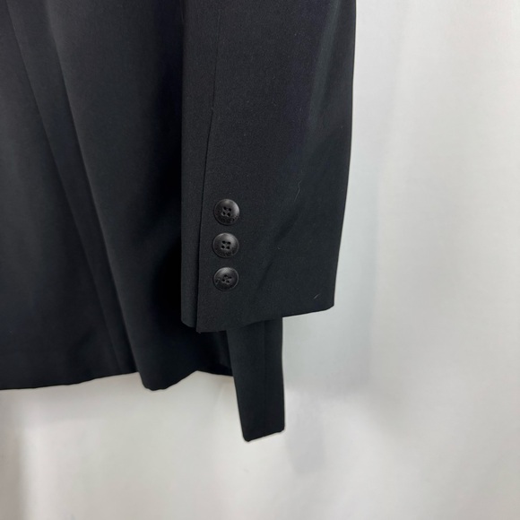 Votre Nom Designer Paris Black Blazer Jacket One Button w/ Pockets Size 2 US M - Picture 5 of 11